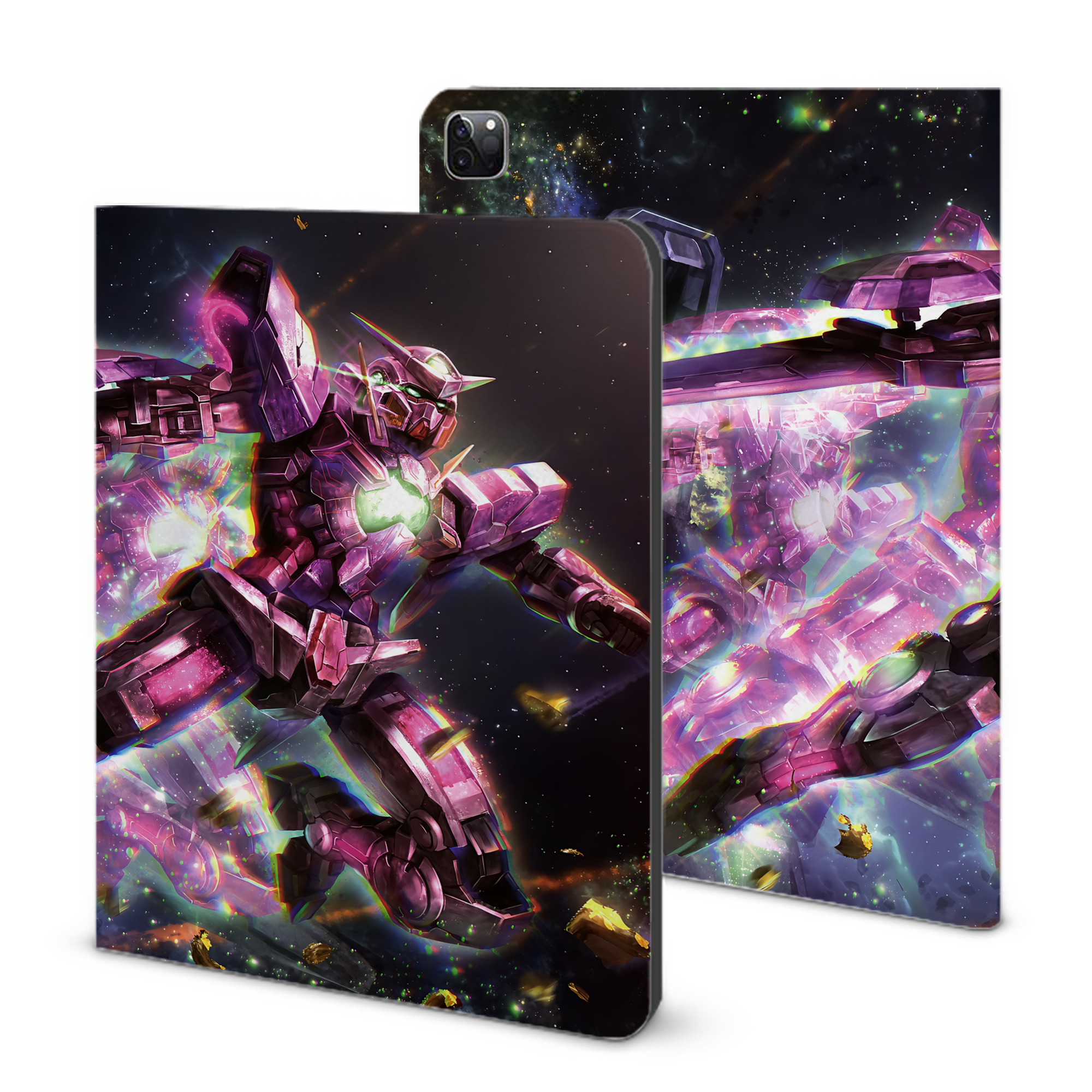 （画像用） 機動戦士ガンダム Mobile Suit Gundam IPad ケース ブック型 PUレザー TPU 耐衝撃 軽量 薄型 ペン収納なし 全面保護 IPad 各モデル対応